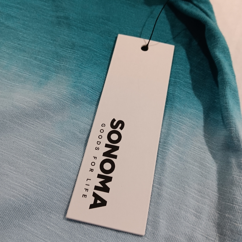 Sonoma Women's (Size S) Blue Ombre Sleeveless Button Top (NWT) - Picture 4 of 7